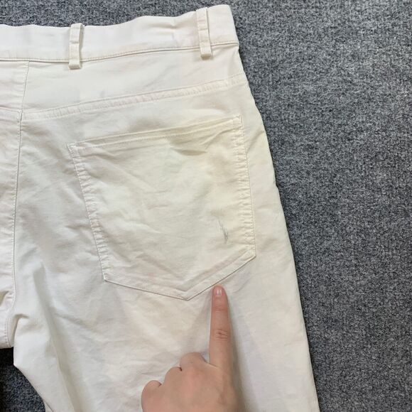 Golfino Shorts Mens 32 Ivory Mid Rise Golf Performance Chino Zip Fly Wicking - Picture 10 of 15